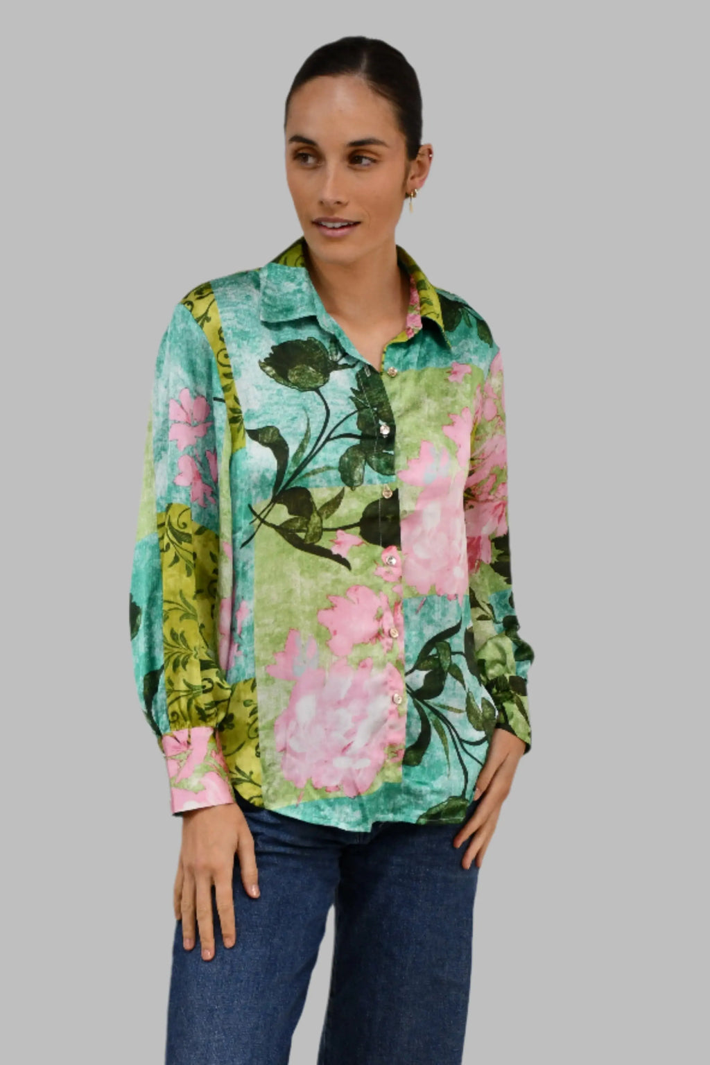 Botanical Bloom Print Shirt Jess The Molly