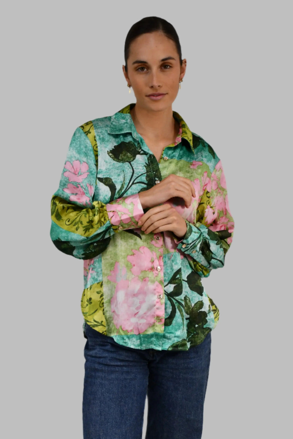 Botanical Bloom Print Shirt Jess The Molly