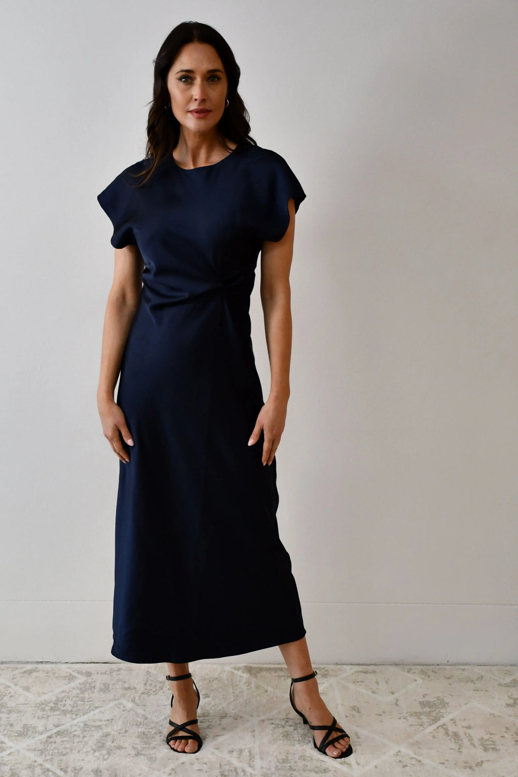 Satin Twist-Front Maxi Dress Jess The Molly