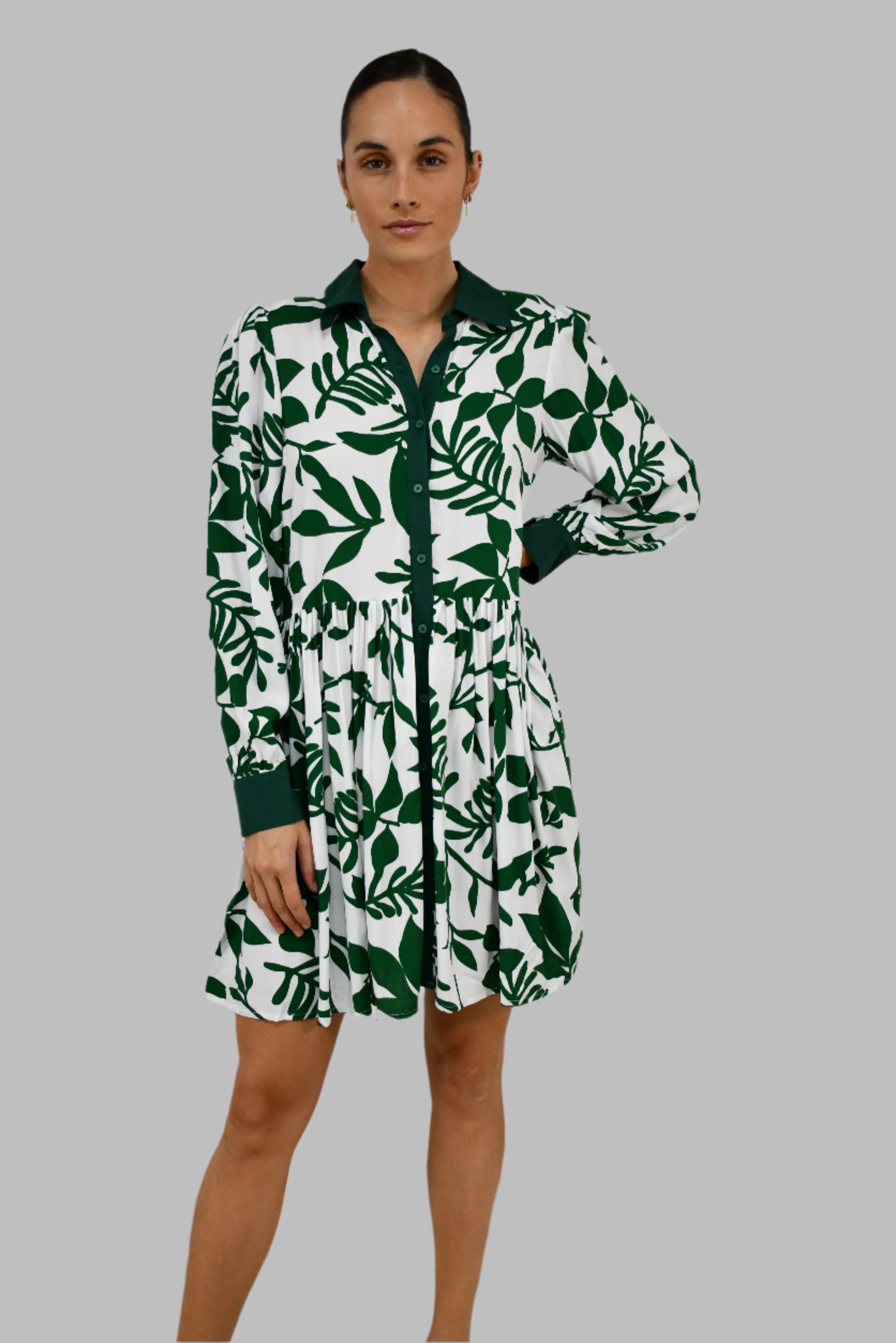 Green Leaf Mini Dress