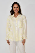 Stripe Button-Down Shirt - Yellow Jess The Molly