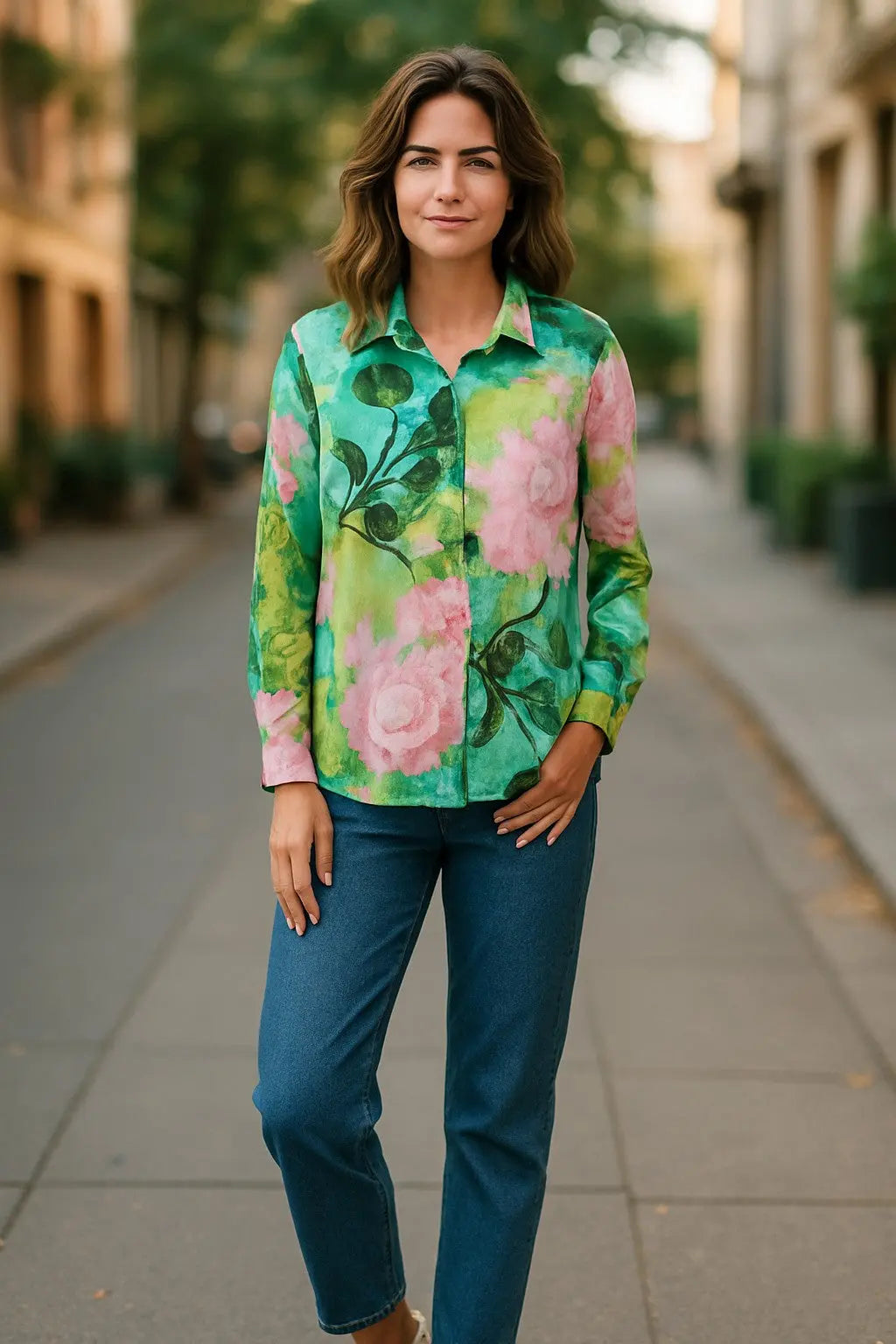 Botanical Bloom Print Shirt Jess The Molly