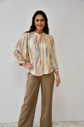 Multicolour Stripe Button Blouse Jess The Molly