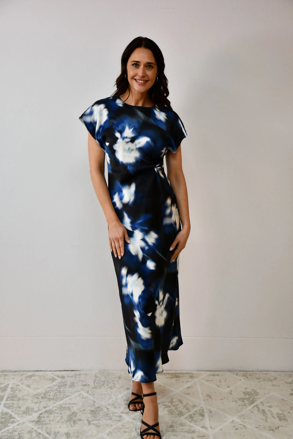 Satin Twist-Front Maxi Dress Jess The Molly
