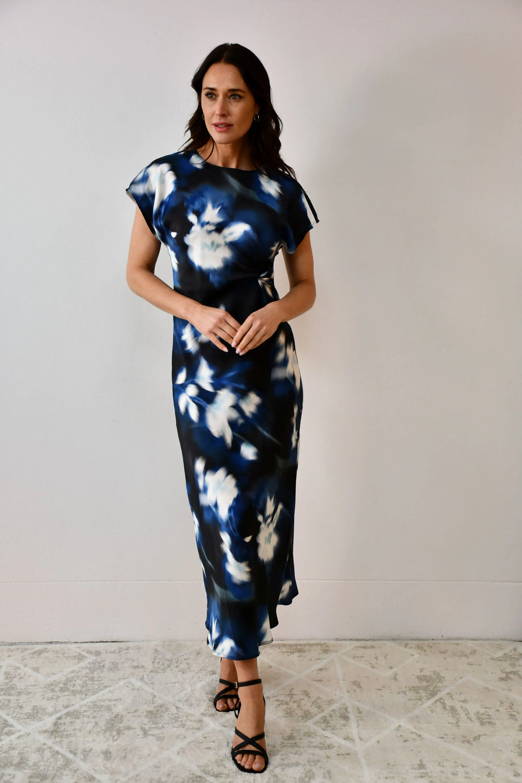Satin Twist-Front Maxi Dress Jess The Molly