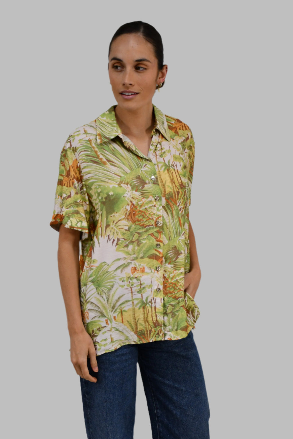 Tropical Escape Button-Up Shirt